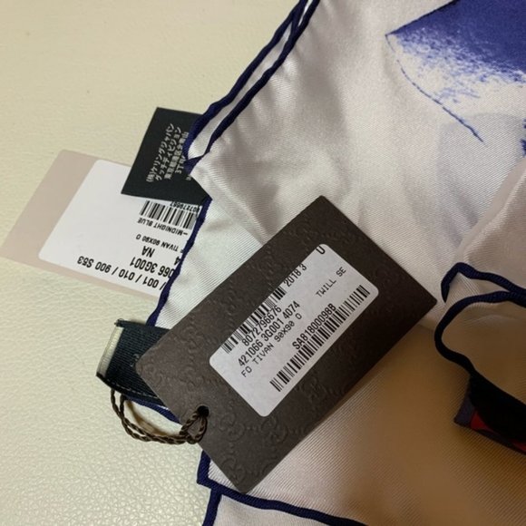 ❤️💙NWT Gucci Scarf Interlocking G Blue - Picture 4 of 6